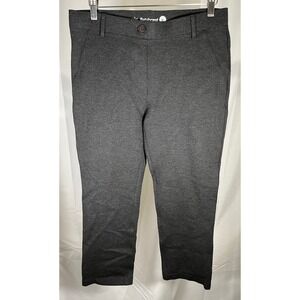Betabrand Dress Pant Yoga Pants Straight Leg Charcoal Gray Office Casual Medium